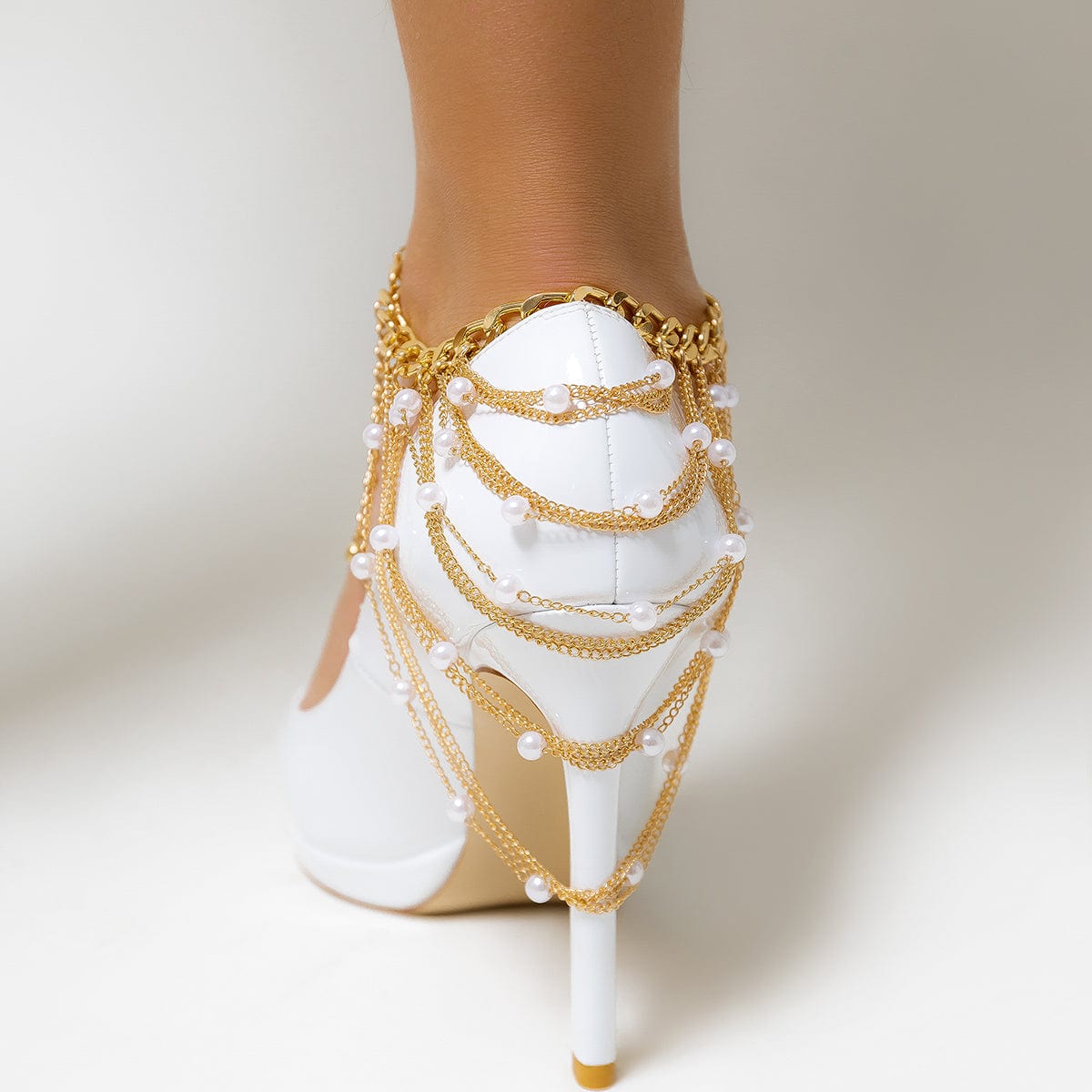Boho Pearl Chain Tassel Anklet - ArtGalleryZen