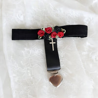 Thumbnail for Chic Cross Angel Wings Heart Rosebud Elastic Thigh Leg Garter Belts - ArtGalleryZen