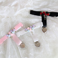 Thumbnail for Chic Cross Angel Wings Heart Rosebud Elastic Thigh Leg Garter Belts - ArtGalleryZen