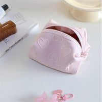 Thumbnail for Pink Heart Cosmetic Toiletry Bag Portable Travel Organizer - ArtGalleryZen