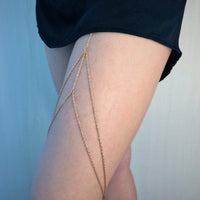 Thumbnail for Dainty Layered Chic Womens Thigh Leg Chain - Bikini Beach Harness Body Chain - Body Jewelry Accessories for Women - ArtGalleryZen