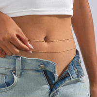 Thumbnail for 2 Pcs Minimalist Gold Silver Tone Saturn Waist Chain Set - ArtGalleryZen