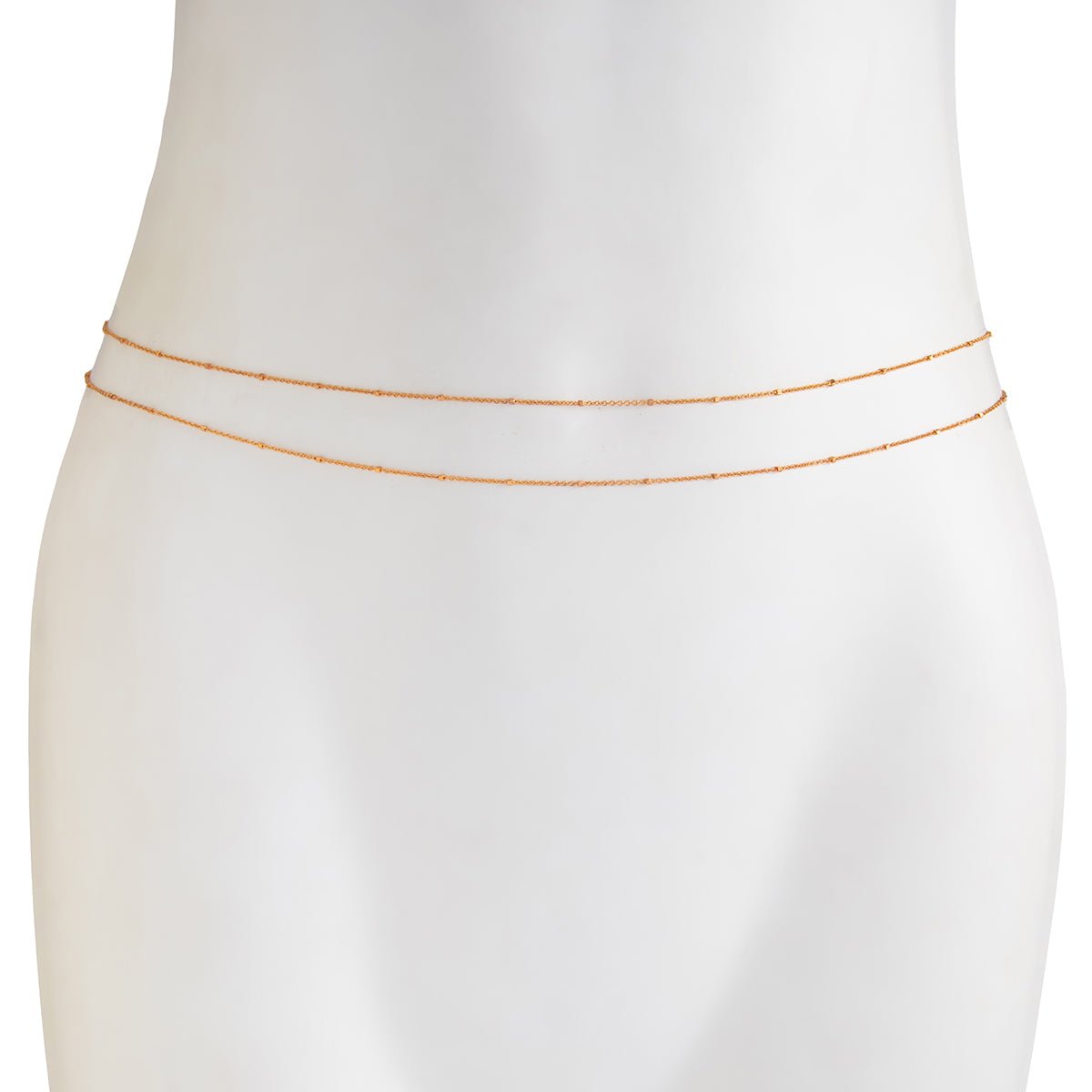 2 Pcs Minimalist Gold Silver Tone Saturn Waist Chain Set - ArtGalleryZen