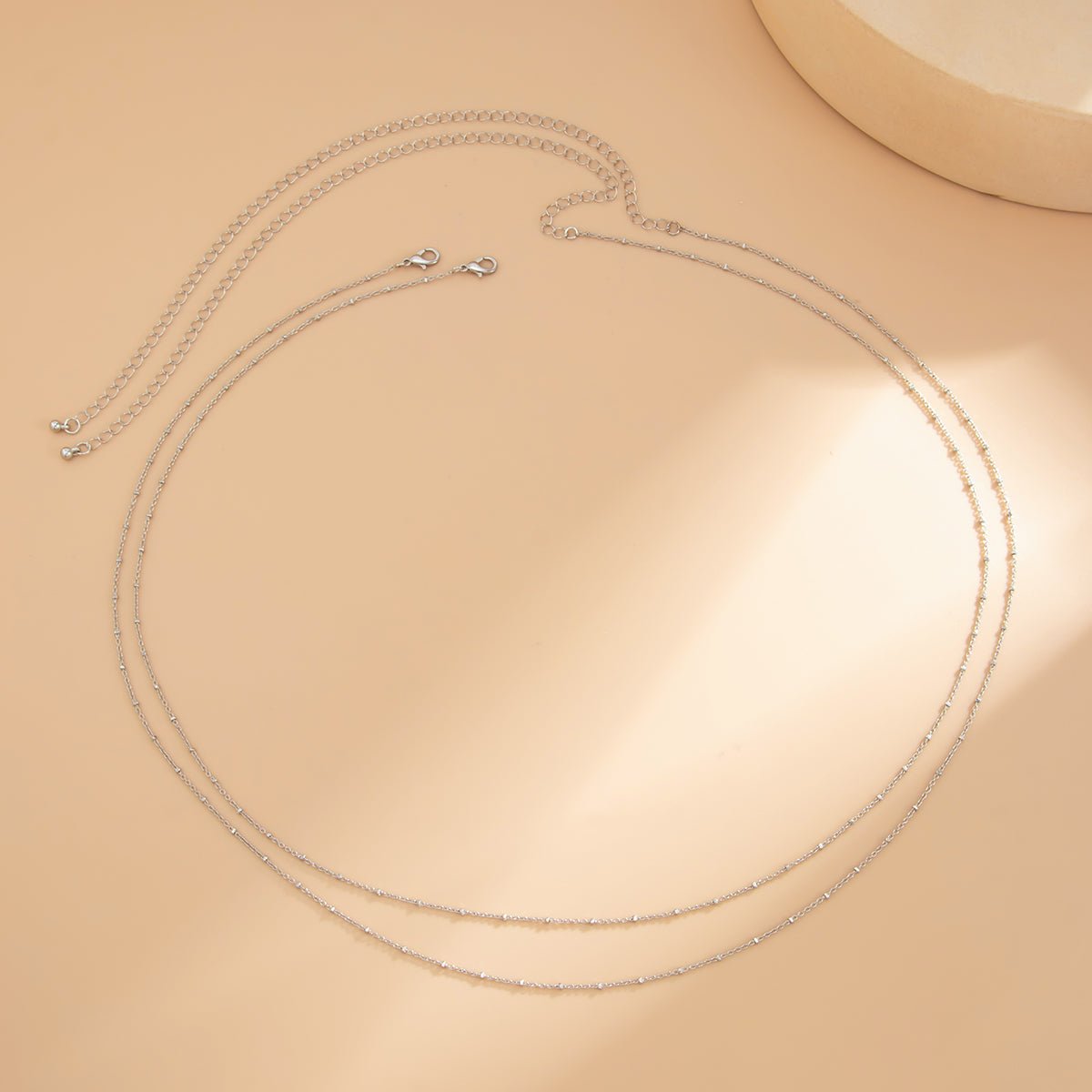 2 Pcs Minimalist Gold Silver Tone Saturn Waist Chain Set - ArtGalleryZen