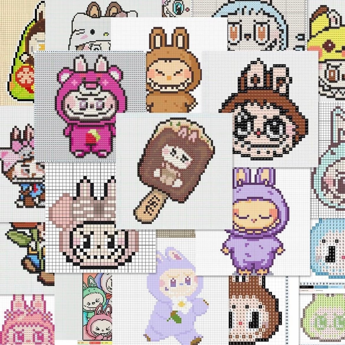 24/48 Colors 2.6mm Labubu Themed Fuse Beads Kit - ArtGalleryZen