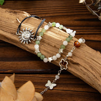 Thumbnail for 3 Pcs Boho Sun Mushroom Butterfly Charm Glass Beaded Bracelet Set - ArtGalleryZen
