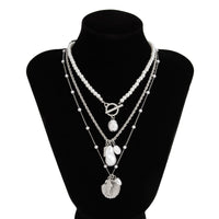 Thumbnail for 3 Pcs Toggle Clasp Irregular Pearl Shell Pendant Rope Chain Necklace Set - ArtGalleryZen