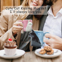 Thumbnail for 3D Kissing Cat Couple Ceramic Mug Set - ArtGalleryZen