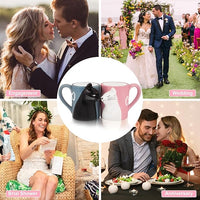Thumbnail for 3D Kissing Cat Couple Ceramic Mug Set - ArtGalleryZen
