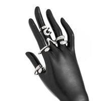 Thumbnail for 5 Pcs Rhinestone Inlaid Waterdrop Ring Set - ArtGalleryZen