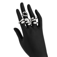 Thumbnail for 6 Pcs Classic Gold Silver Tone Waterdrop Open Ring Set - ArtGalleryZen