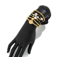 Thumbnail for 6 Pcs Pattern Round Disk Pearl Charm Crystal Seed Beaded Bracelet Set - ArtGalleryZen