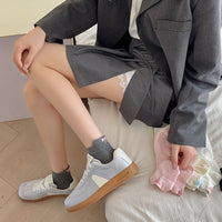 Thumbnail for 6 Pieces Solid Color Bow Socks - ArtGalleryZen