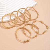 Thumbnail for 7 Pcs Gold Plated Ball Chain Stackable Bracelet Set - ArtGalleryZen