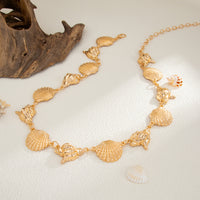 Thumbnail for Boho Gold Silver Tone Conch Shell Waist Chain