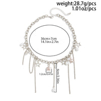 Thumbnail for Newly Star Pearl Pendat Cable Chain Tassel Necklace