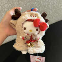 Thumbnail for Kawaii Christmas Themed Hello Kitty Plush Keychain Doll