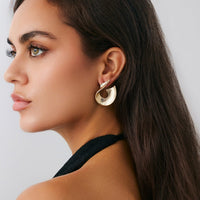 Thumbnail for Abstract Curved Ribbon Earrings - ArtGalleryZen