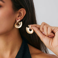 Thumbnail for Abstract Curved Ribbon Earrings - ArtGalleryZen