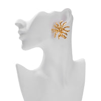 Thumbnail for Abstract Gold Silver Plated Firework Earrings - ArtGalleryZen