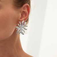 Thumbnail for Abstract Gold Silver Plated Firework Earrings - ArtGalleryZen