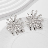 Thumbnail for Abstract Gold Silver Plated Firework Earrings - ArtGalleryZen