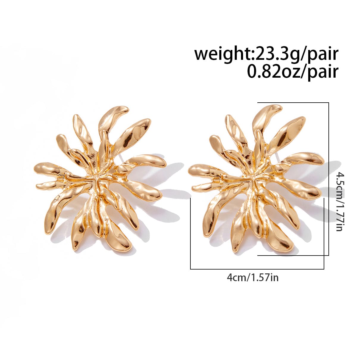 Abstract Gold Silver Plated Firework Earrings - ArtGalleryZen