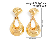 Thumbnail for Abstract Gold Silver Plated Waterdrop Dangle Earrings - ArtGalleryZen