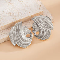 Thumbnail for Abstract Gold Silver Plated Wing Shaped Stud Earrings - ArtGalleryZen