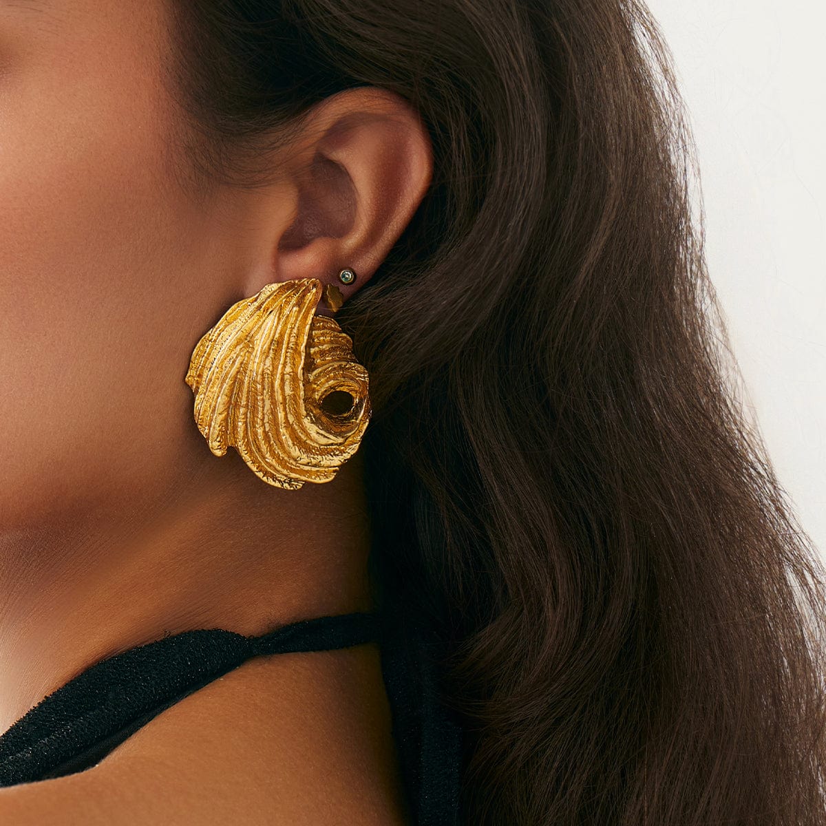 Abstract Gold Silver Plated Wing Shaped Stud Earrings - ArtGalleryZen