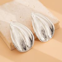 Thumbnail for Abstract Gold Silver Tone Textured Waterdrop Earrings - ArtGalleryZen