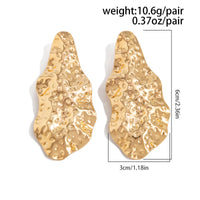 Thumbnail for Abstract Irregular Hammered Waterdrop Stud Earrings - ArtGalleryZen