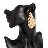 Thumbnail for Abstract Irregular Hammered Waterdrop Stud Earrings - ArtGalleryZen