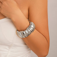 Thumbnail for Abstract Pumpkin Pattern Wide Cuff Bangle Bracelet - ArtGalleryZen