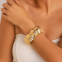 Thumbnail for Abstract Pumpkin Pattern Wide Cuff Bangle Bracelet - ArtGalleryZen