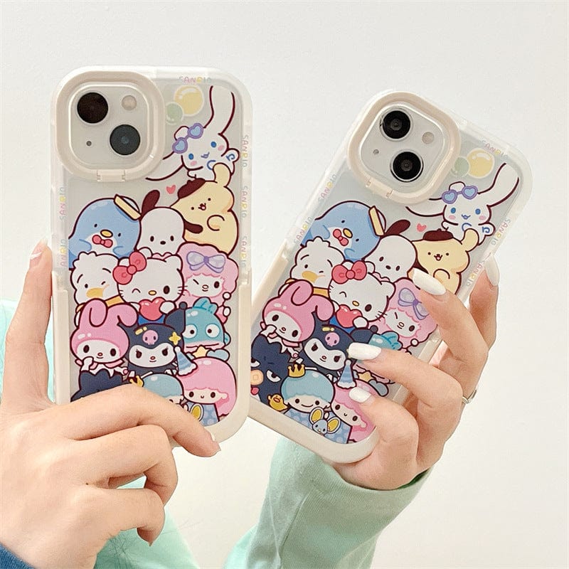 Anime Kawaii Dual Stand Sanrio iPhone Case - ArtGalleryZen