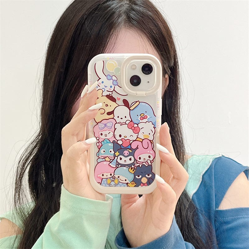 Anime Kawaii Dual Stand Sanrio iPhone Case - ArtGalleryZen