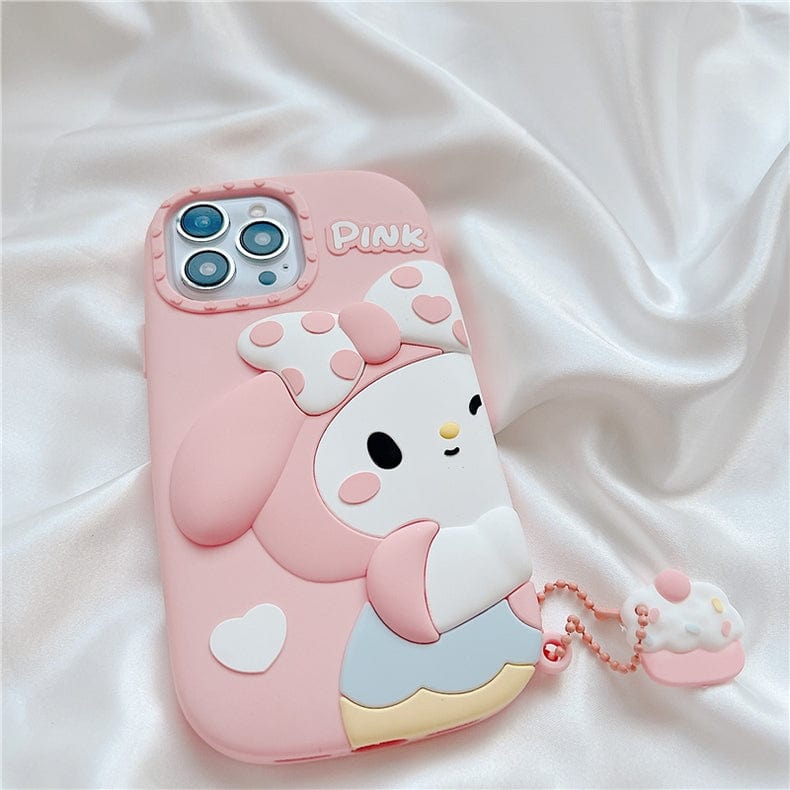 Anime Sanrio Kawaii My Melody Hello Kitty Matching iPhone Case - ArtGalleryZen