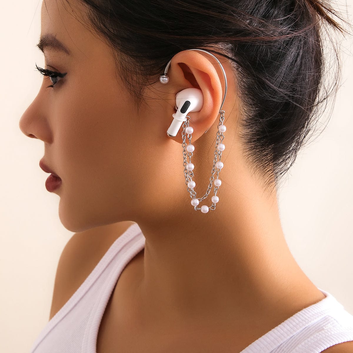 Anti-lost Wireless AirPods Earphone Pearl Chain Ear Wrap - ArtGalleryZen