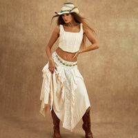 Thumbnail for Antique Gold Silver Tone Carved Heart Waist Chain - ArtGalleryZen