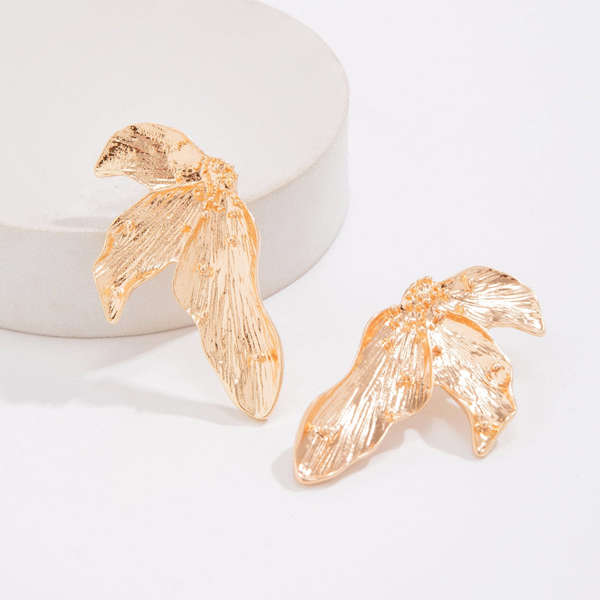 Attractive Gold Silver Plated Butterfly Wings Earrings - ArtGalleryZen