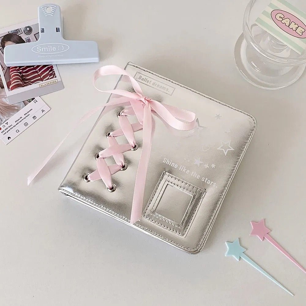 Ballet Style Ribbon Bowknot Kpop A5 A7 Binder Photocard Album - ArtGalleryZen