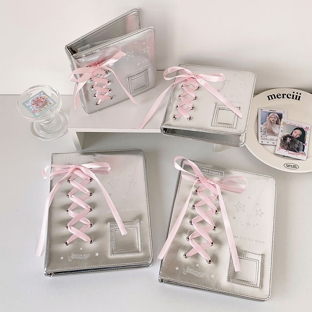 Ballet Style Ribbon Bowknot Kpop A5 A7 Binder Photocard Album - ArtGalleryZen