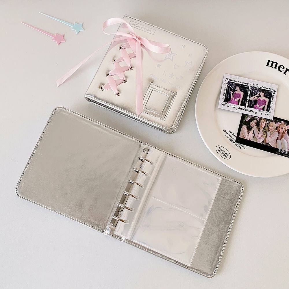 Ballet Style Ribbon Bowknot Kpop A5 A7 Binder Photocard Album - ArtGalleryZen
