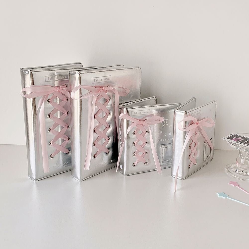 Ballet Style Ribbon Bowknot Kpop A5 A7 Binder Photocard Album - ArtGalleryZen