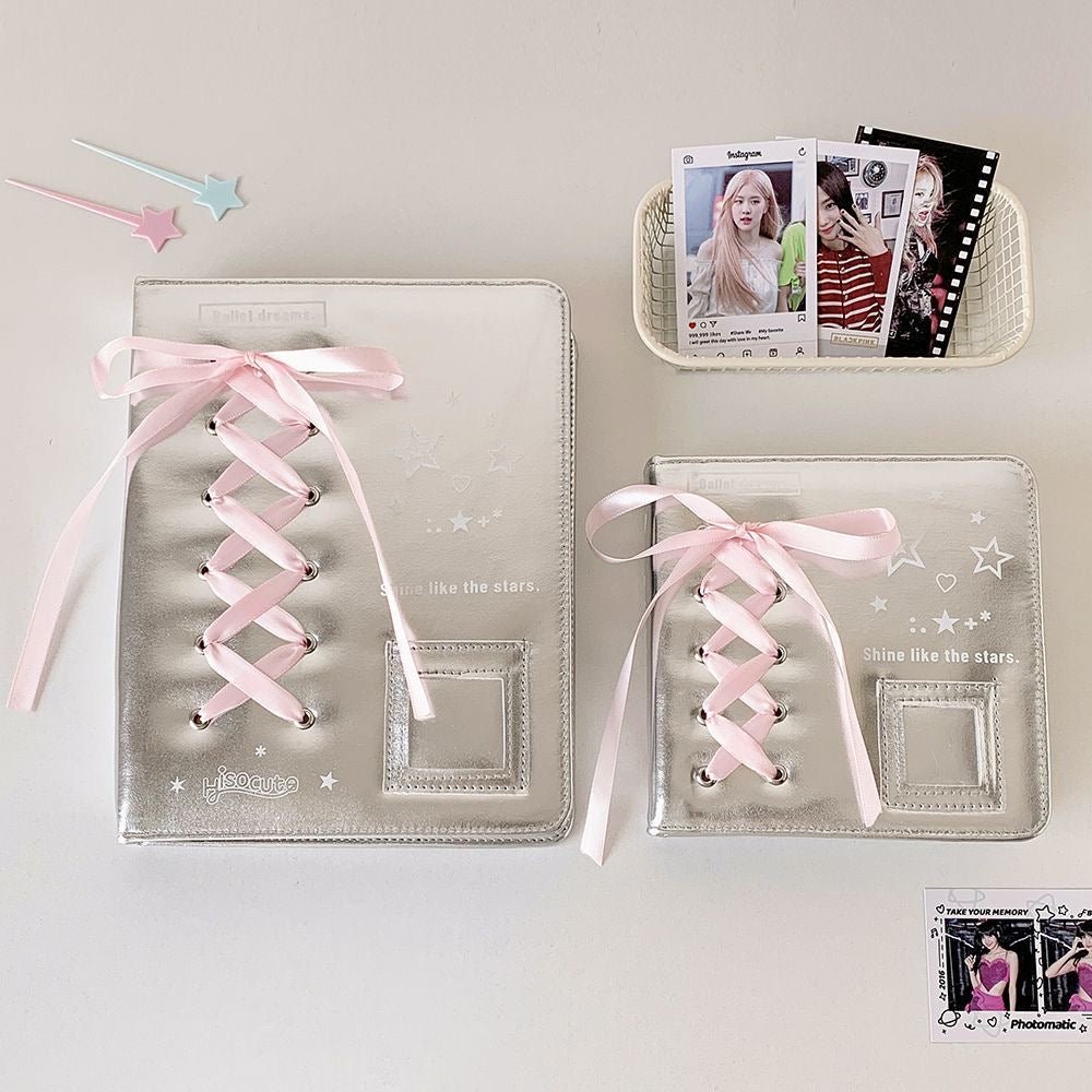 Ballet Style Ribbon Bowknot Kpop A5 A7 Binder Photocard Album - ArtGalleryZen