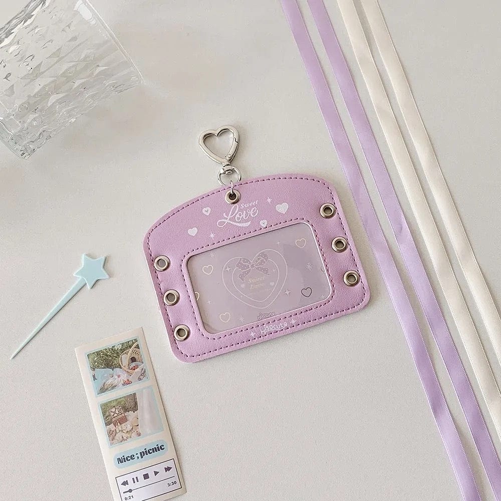 Ballet Style Ribbon Bowknot Kpop Keychain Photocard Holder - ArtGalleryZen