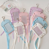 Thumbnail for Ballet Style Ribbon Bowknot Kpop Keychain Photocard Holder - ArtGalleryZen