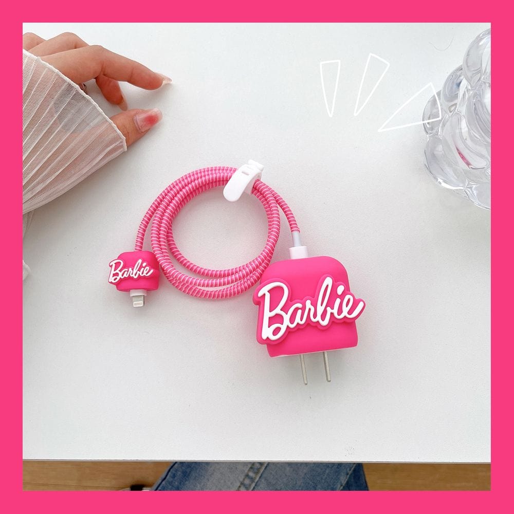Barbie Apple Charger And Charging Cable Protector - ArtGalleryZen