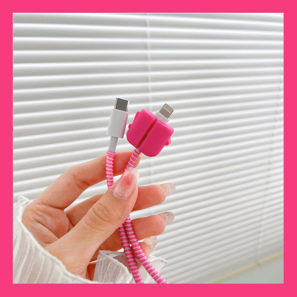 Barbie Apple Charger And Charging Cable Protector - ArtGalleryZen